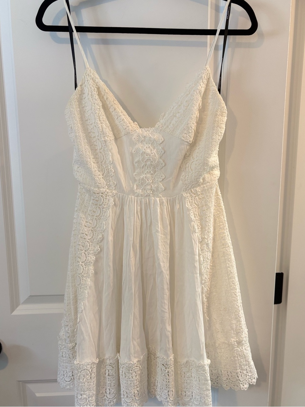 MAJORELLE x REVOLVE Mitzi Mini Dress Spliced Lace Ivory Crochet